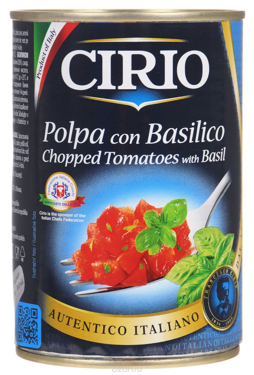 Cirio Chopped Tomatoes With Basil     , 400 